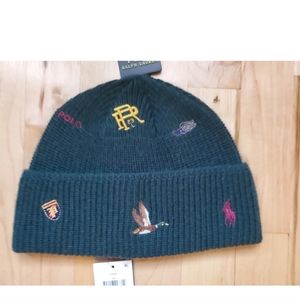 Polo Ralph Lauren Wildlife Duck Green Embroidered Logo Mallard Beanie Winter Hat